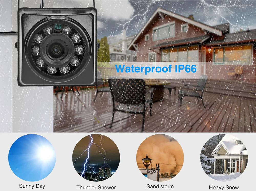 Cámara de seguridad IP 4K mini con audio, visión nocturna, impermeable