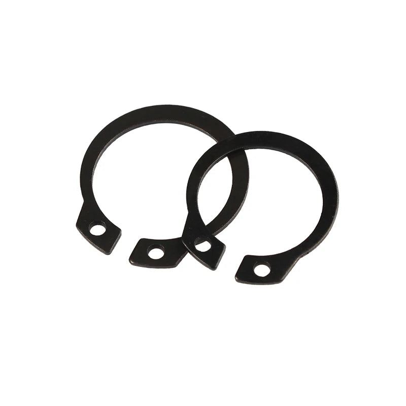 200 peças, anilhas em C M6 M8 M10 M12 M14 M16 M18 M20, anéis de retenção internos e externos, anéis elásticos de aço-carbono, kit de anéis de retenção