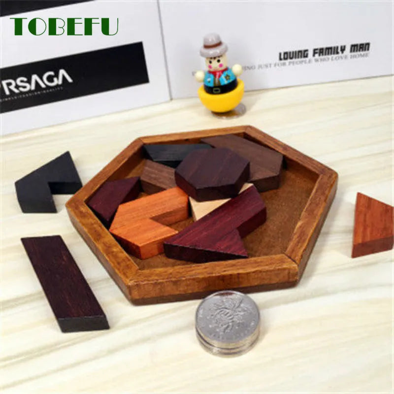Tabellone puzzle geometrico in legno