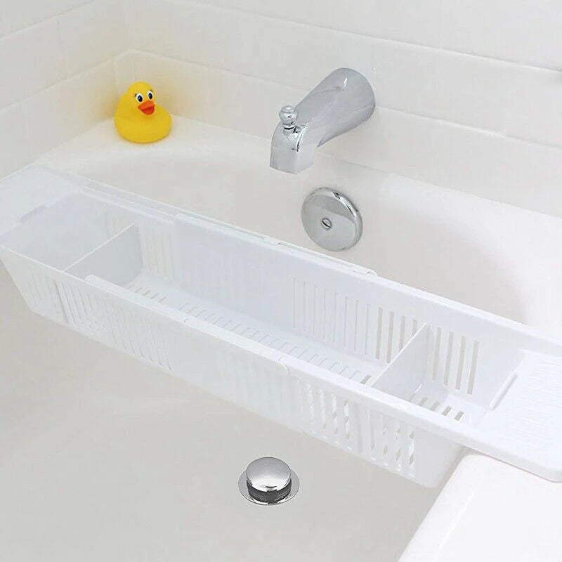 Extendable Bathtub Caddy Tray in PE Plastic, 57 to 86 cm