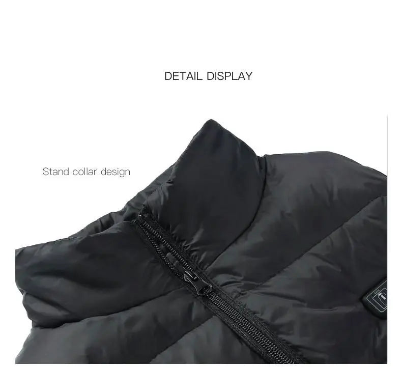 9 Heated Vest Zones Electric Heated Jackets Men Women Sportswear Heated Coat Graphene Heat Coat USB Heating Jacket For Camping 