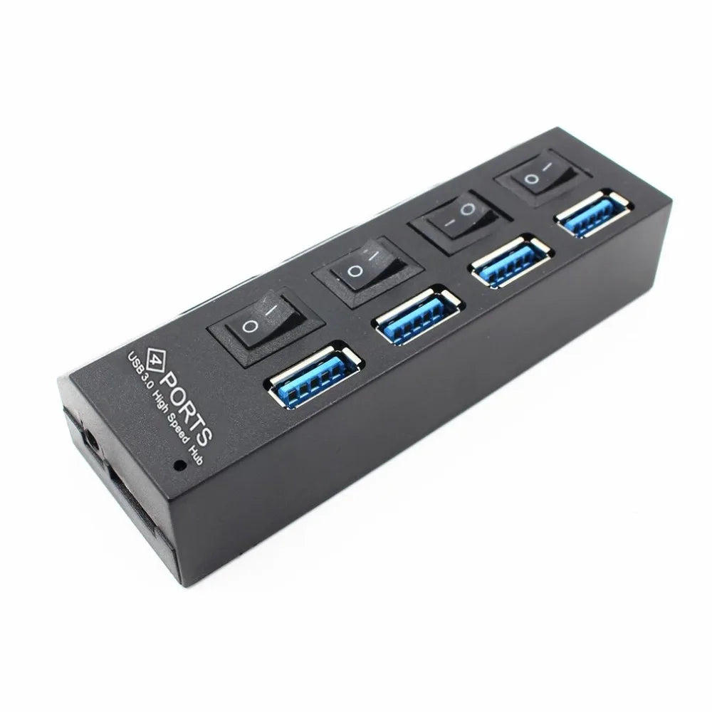 Four-Port USB 3.0 Hub with Individual Switches