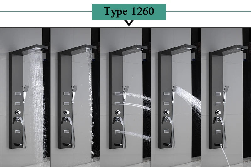 LED Shower Panel Massage Jet Shower System