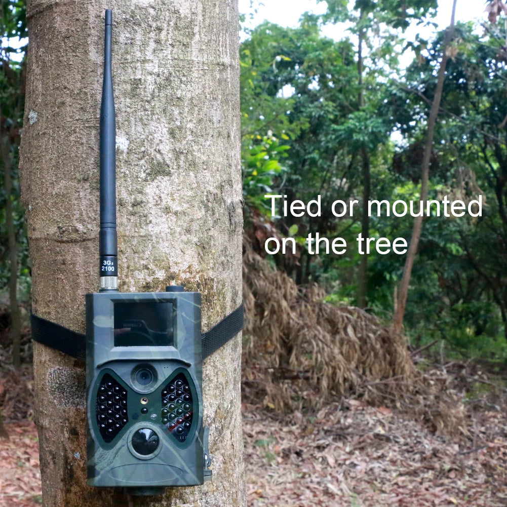16MP Night Vision Hunting Trail Camera 2G MMS SMS SMTP HC300M Celluar Waterproof  Wildcamera Wireless Photo Trap Surveillance 