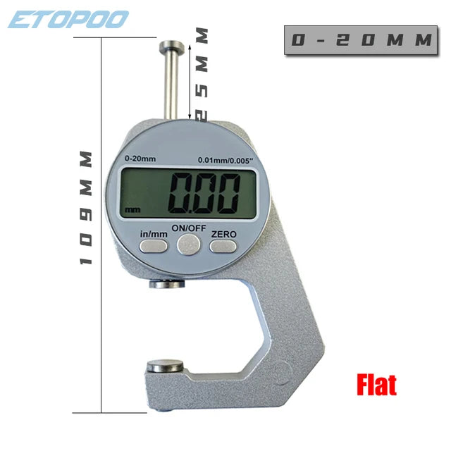 Digital Thickness Gauge - 10 or 20 mm