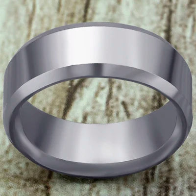 Men's Titanium Steel Ring – Classic Black Wedding Band