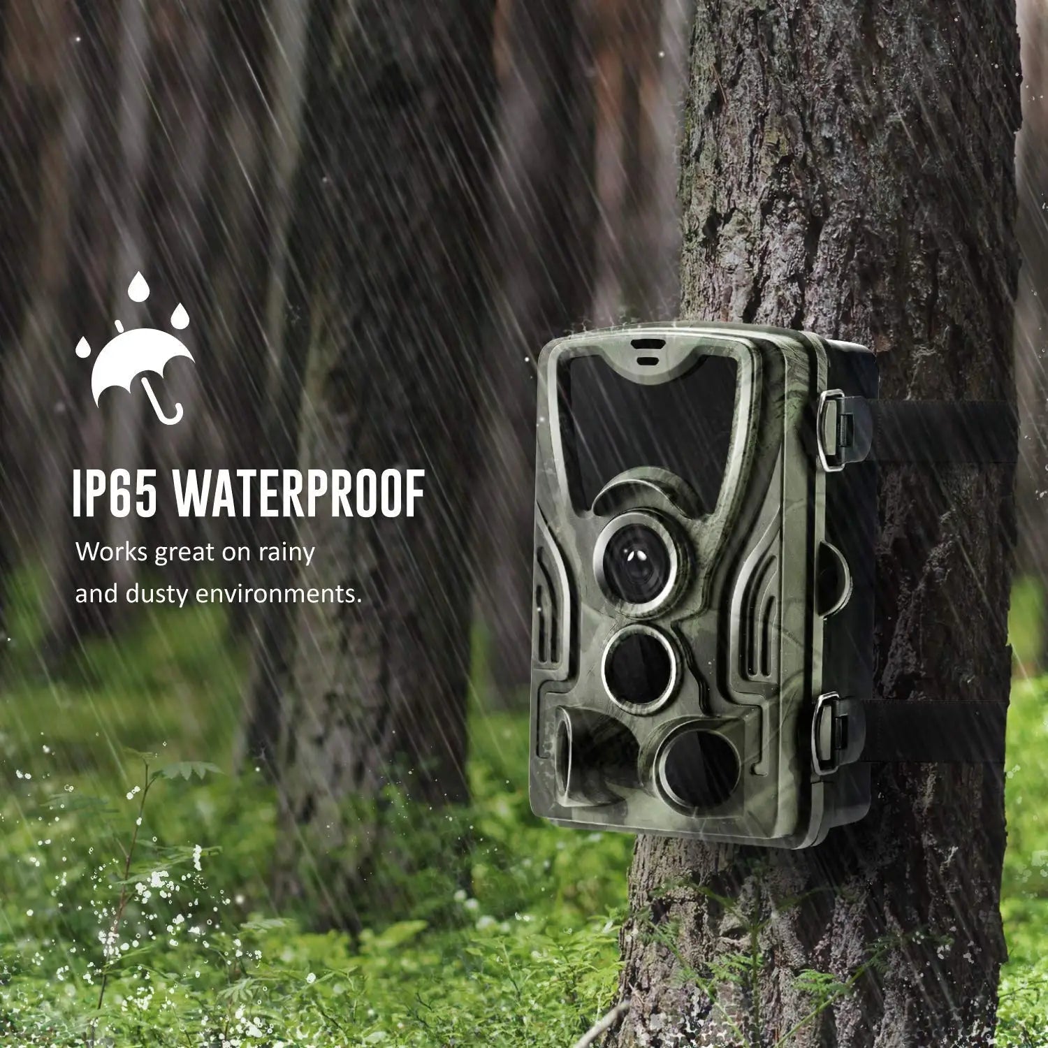 20MP 1080P Outdoor Hunting Trail Camera with 5000 MAh Lithium Battery IP65 Waterproof Game Cam Photo Traps Wild Surveillance 
