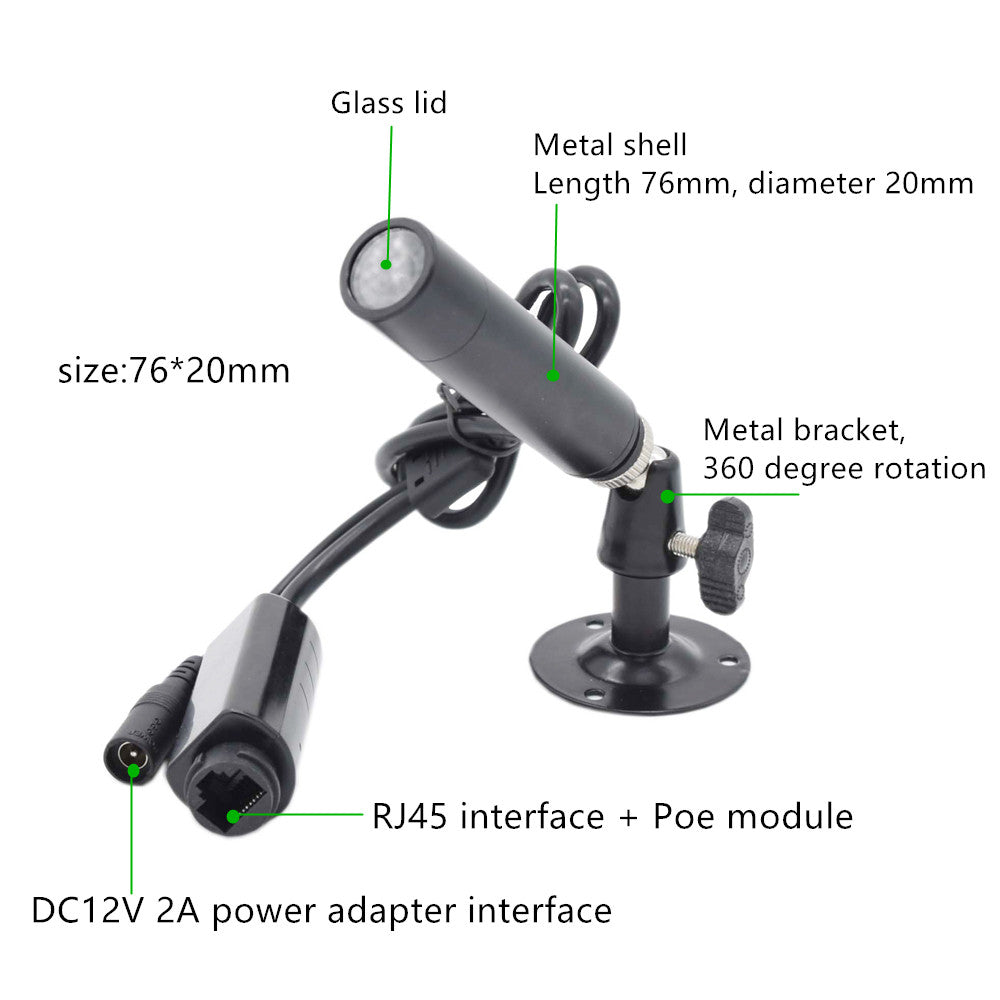 Low Lux 1080P PoE Mini Waterproof Surveillance Camera