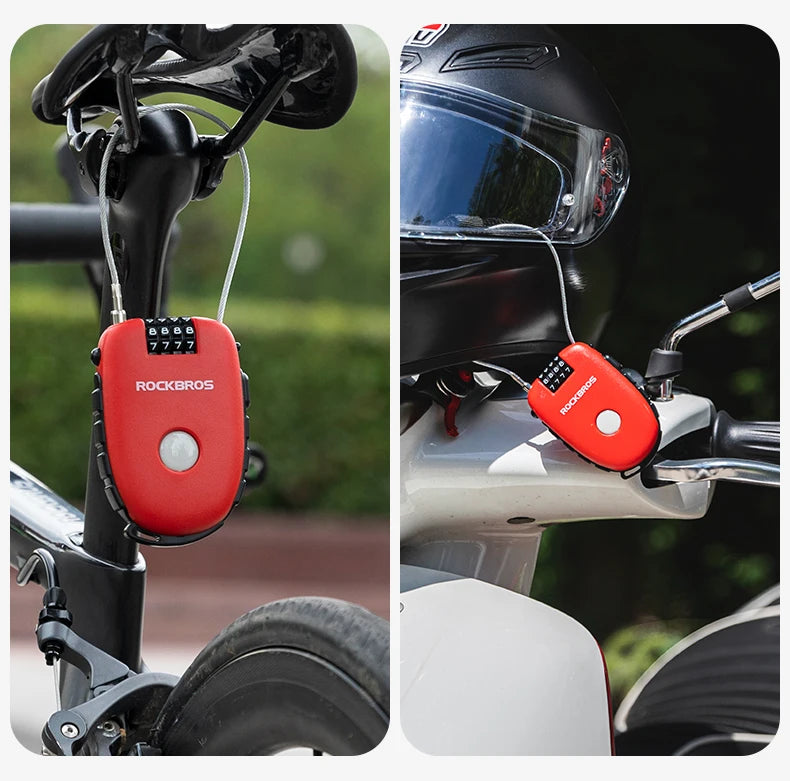 Steel Cable Password Lock for Bike and Helmet
