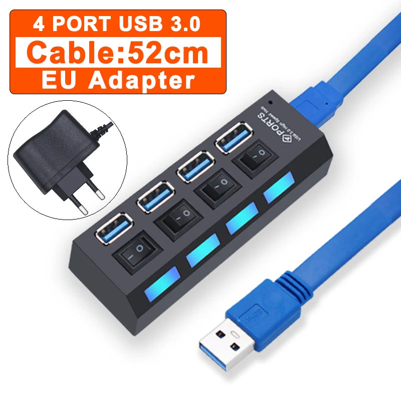 Switched USB Hub - 4 or 7 Ports