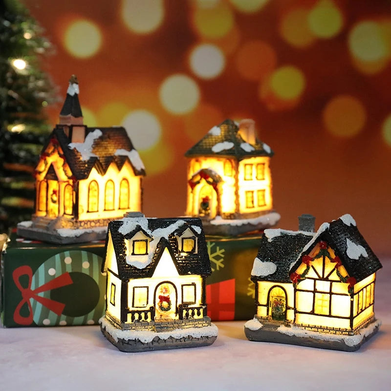 Christmas House Light Decorations For Home Ornaments Kids Xmas Gift New Year 2025 Navidad Decor Bedroom Night Light With Battery 