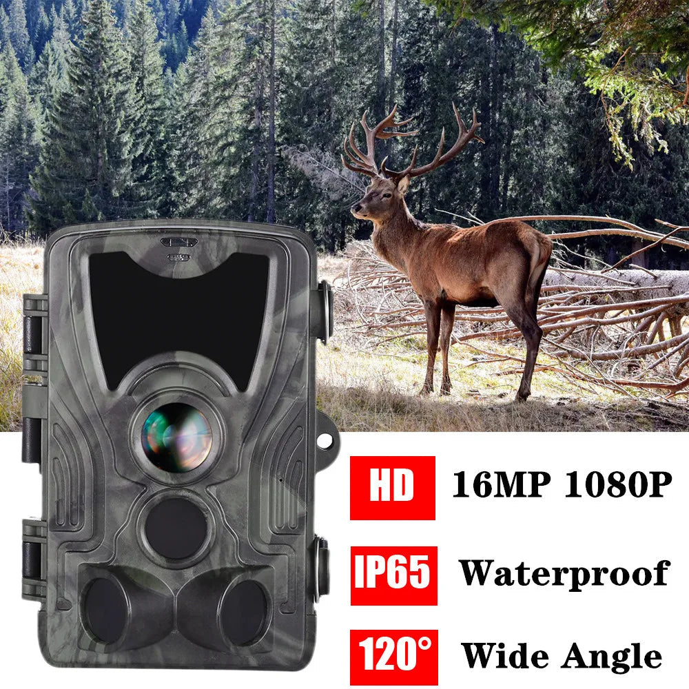 20MP 1080P Outdoor Hunting Trail Camera with 5000 MAh Lithium Battery IP65 Waterproof Game Cam Photo Traps Wild Surveillance 