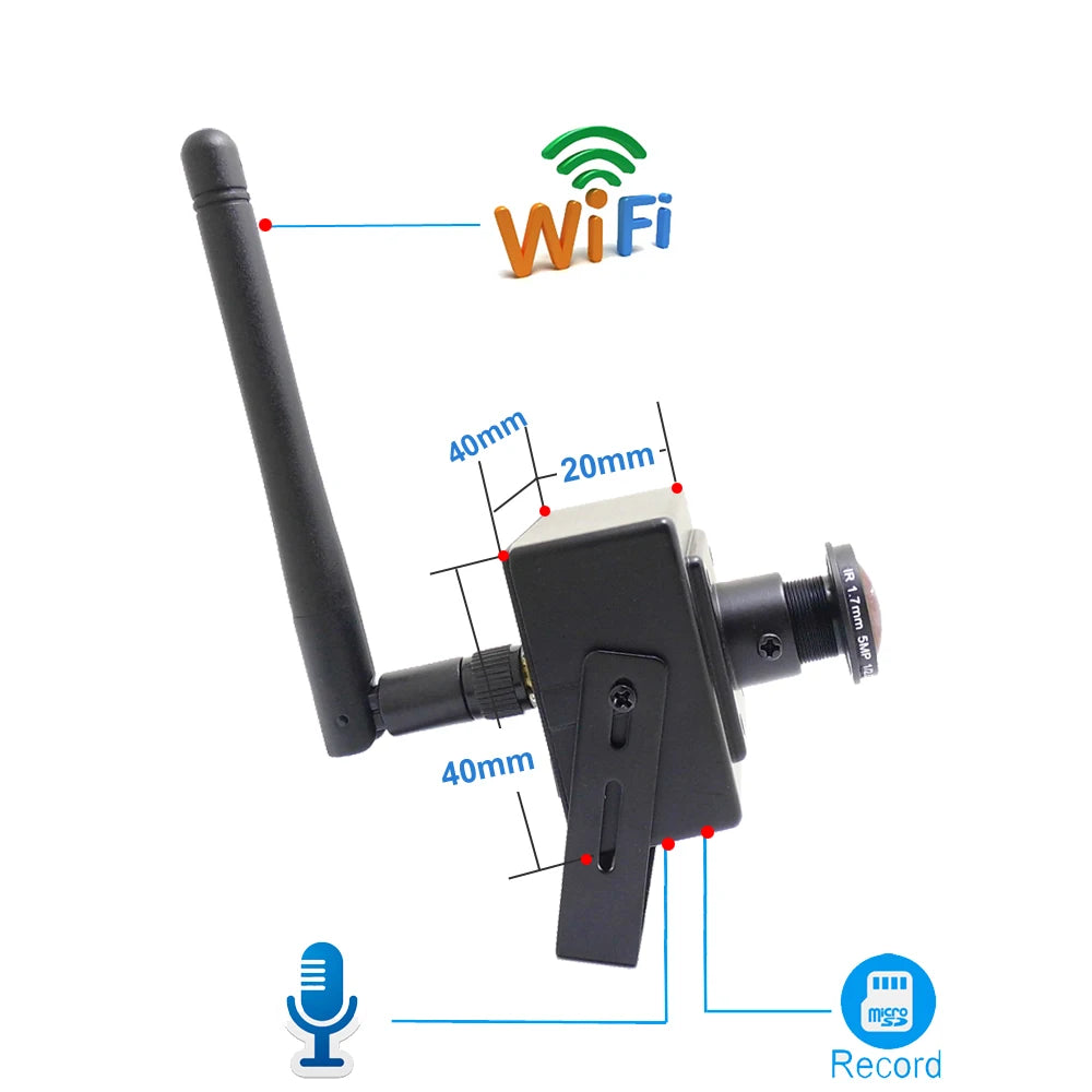 Mini WiFi Security Camera 1080P with 180° Panoramic View & Audio