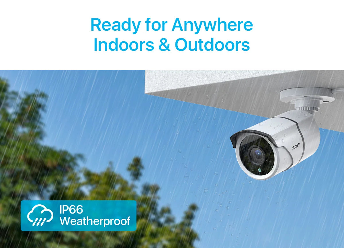 ZOSI 4 Pack 1080P HD-TVI Security Cameras with Audio Recording