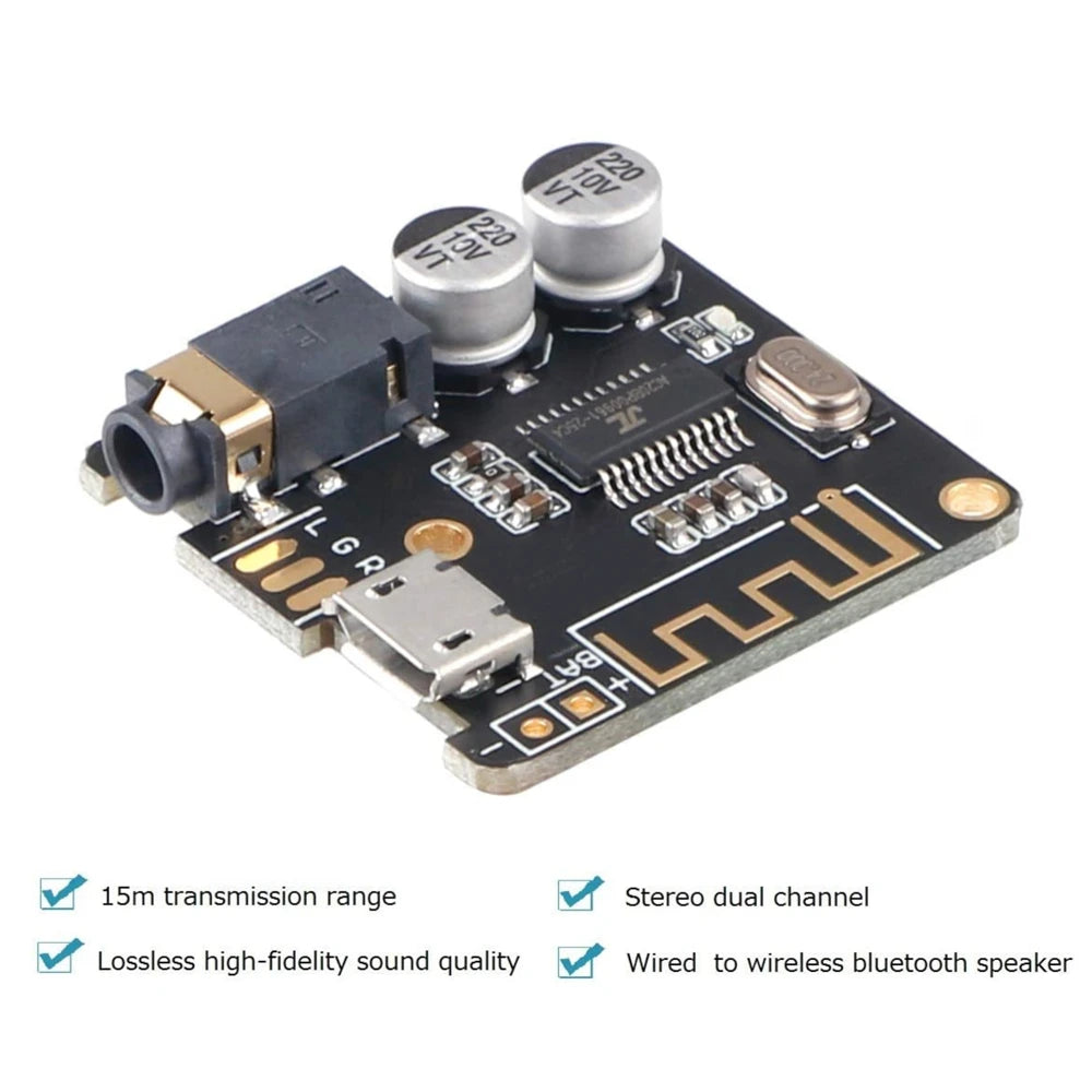 Bluetooth Audio Receiver Board Bluetooth 5.0 MP3 Lossless Decoder Board Wireless Stereo Music Module 3.7-5V XY-BT-Mini 