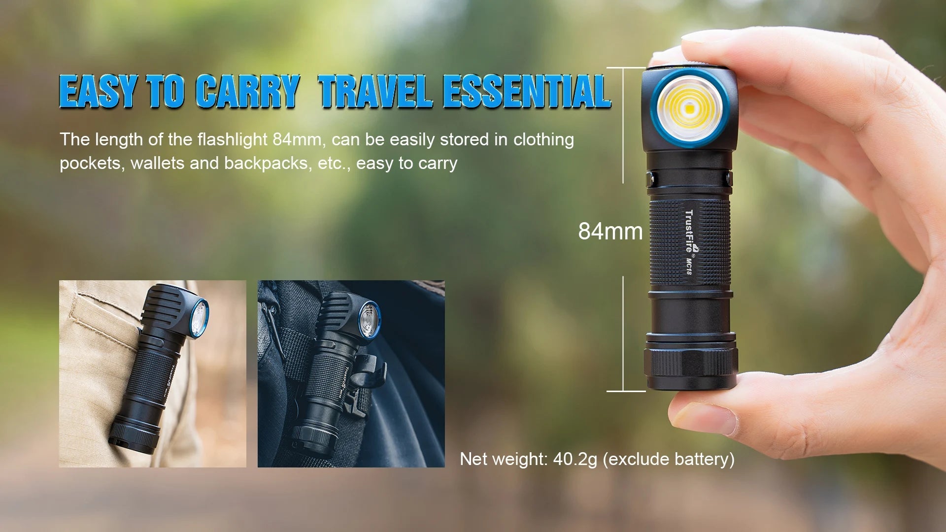 Trustfire Mc18 Headlamp Led Xp-Lhi 18650 Magnetic 2a Usb Rechargeable Head Lamp 1200lm Flashlight Headlight Magnet Tail Cap 