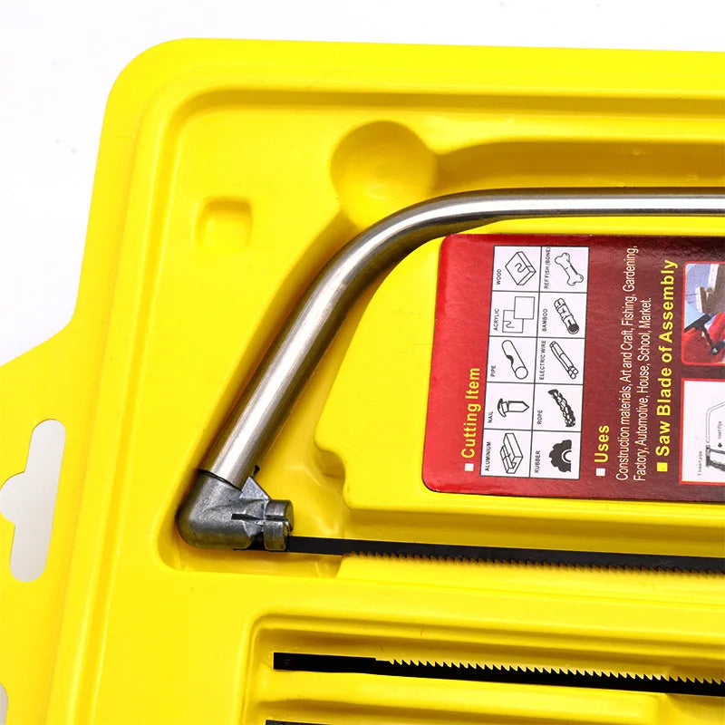 8in1 Saw Multi Purpose Hand DIY Steel Saw Metal Wood Glass Saw Kit 6 Blades Woodworking Metalworking Model Hobby Tool 