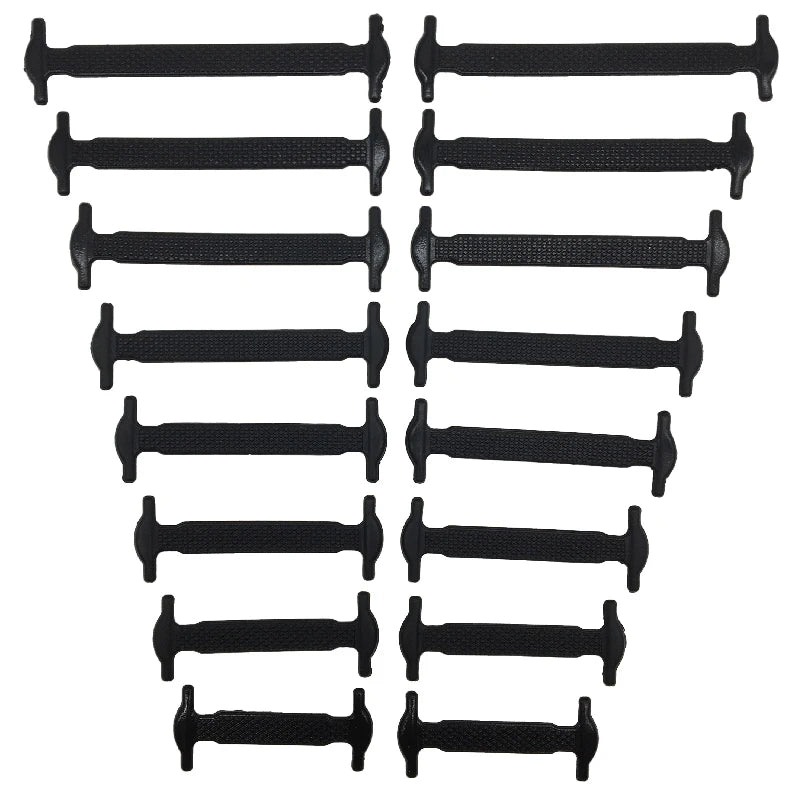 16pcs/lot Silicone Shoelaces No Tie Shoelaces 12 colors Elastic Lace Shoelace Creative Lazy Silicone Laces Rubber Lace 