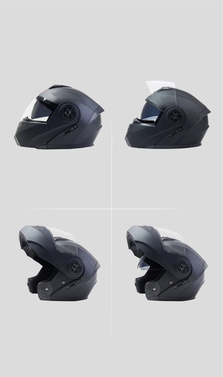 BLD Modular Dual Lens Motorcycle Helmet Safety Downhill Flip Up Helmets Professional Motocross Racing Full Face Casco Moto