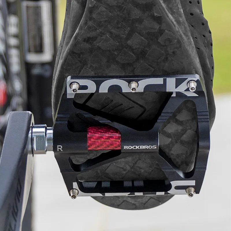 Aluminum Alloy Bike Pedals with Non-Slip Grip & Reflective Safety