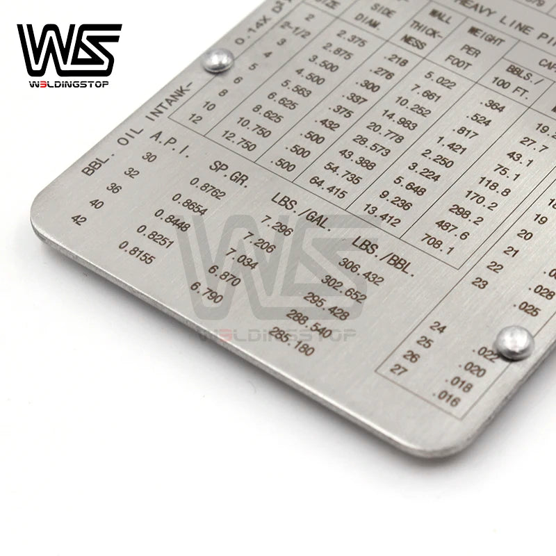 Stainless-Steel Pipe Pit and Weld Inspection Gauge