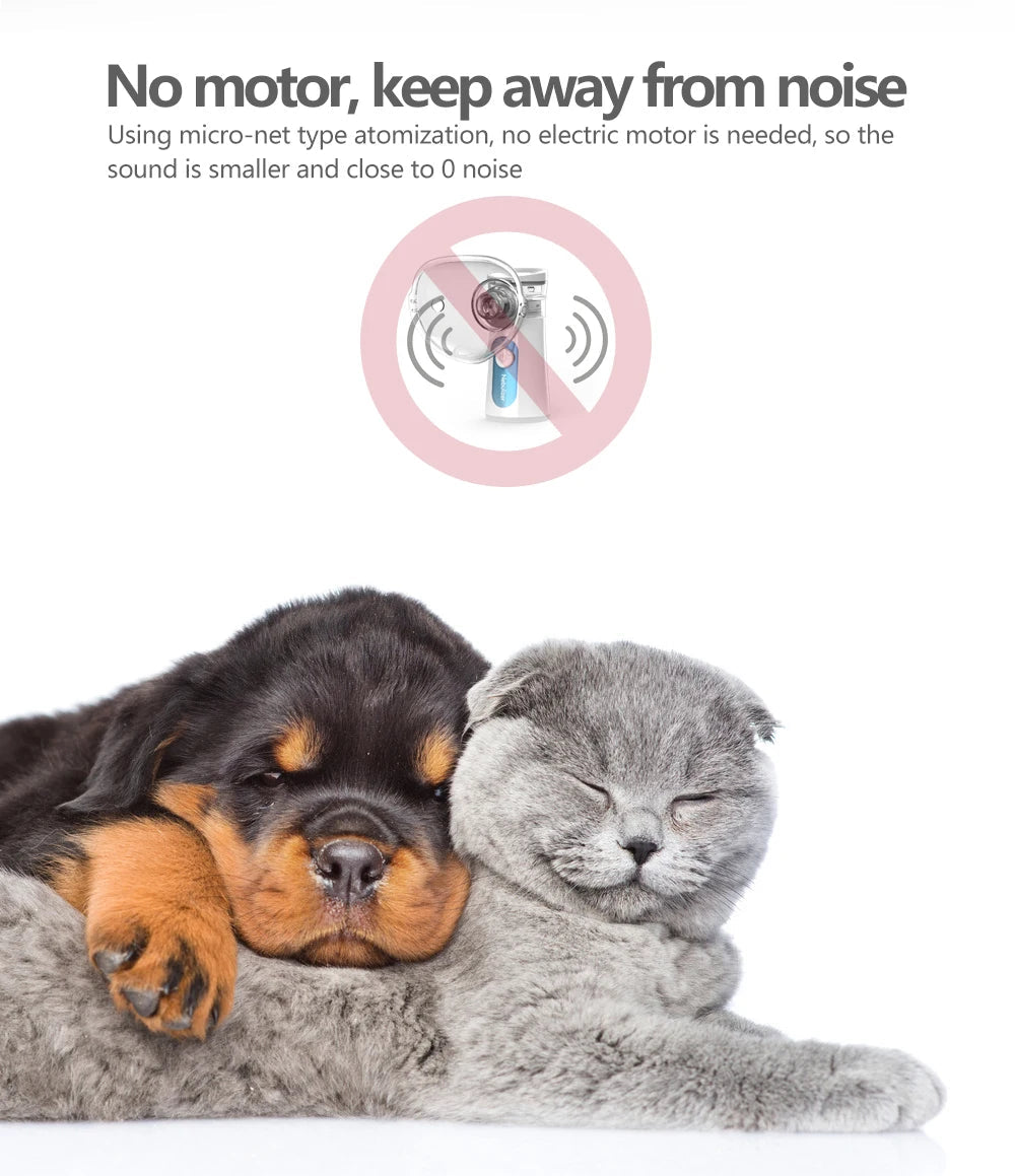 Handheld Portable autoclean Inhale Nebulizer Mesh Atomizer silent inhaler nebuliser inhalator for kids nebulizador portatil 