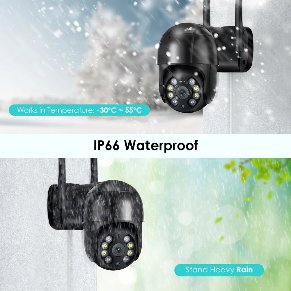 1080P HD Smart WiFi PTZ Security Camera with Human Detection, Auto Tracking, 5x Digital Zoom
