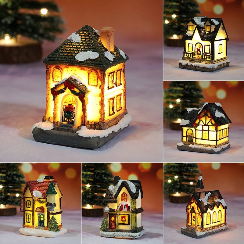Christmas House Light Decorations For Home Ornaments Kids Xmas Gift New Year 2025 Navidad Decor Bedroom Night Light With Battery 