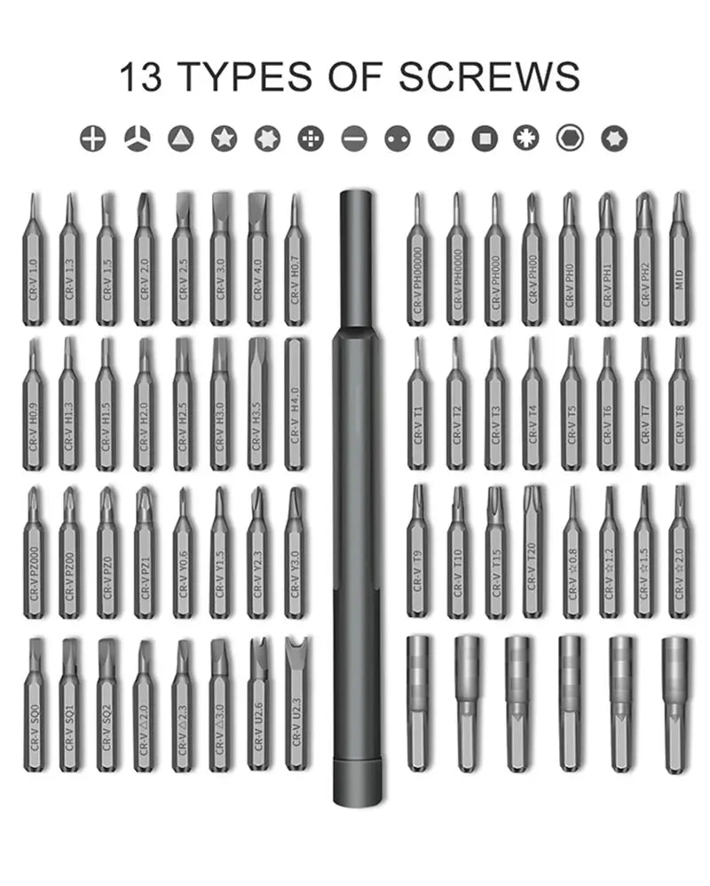 Magnetic Precision Screwdriver Bit Set