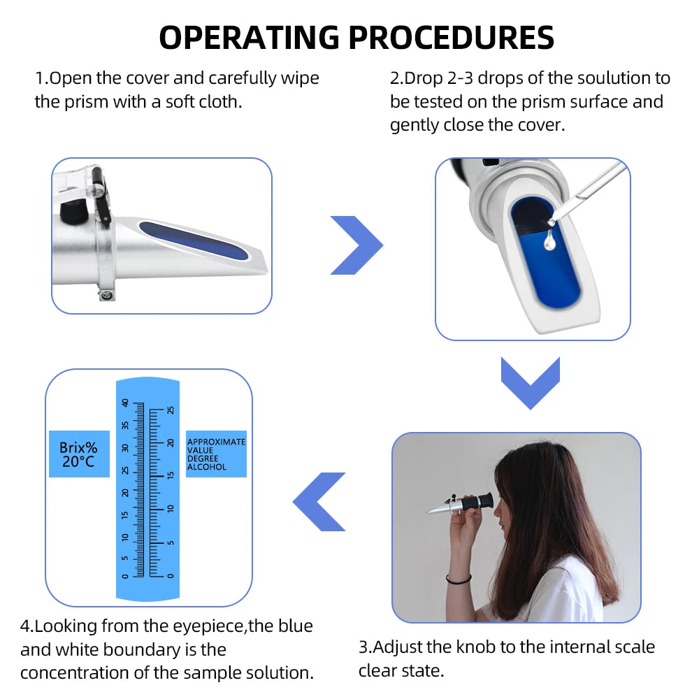 0-40% Brix Handheld Refractometer