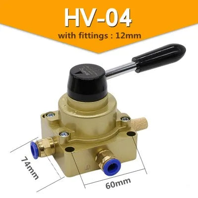 HV-Series Three-Position Four-Way Manual Air Valve