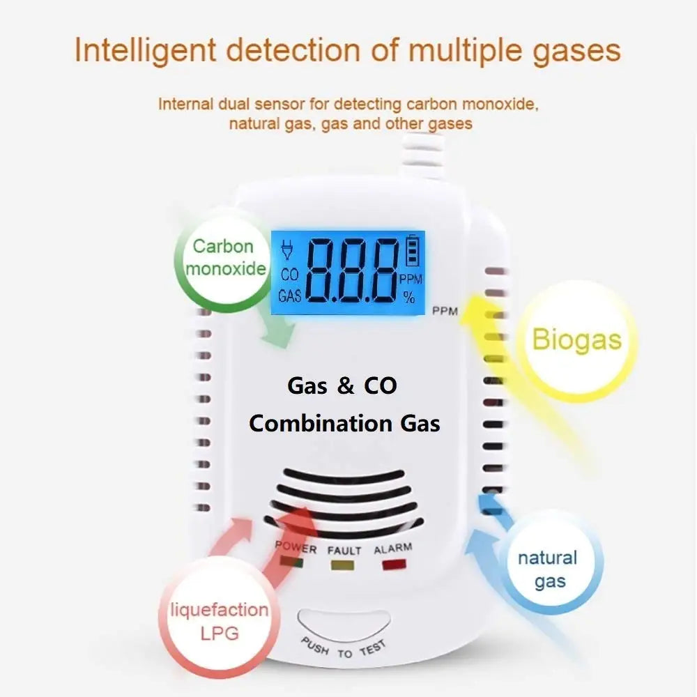 Allarme combinato per monossido di carbonio e gas FD808M