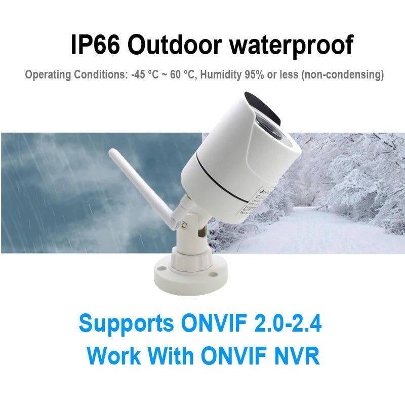 5MP Wireless Security Camera Outdoor WiFi Night Vision IP66