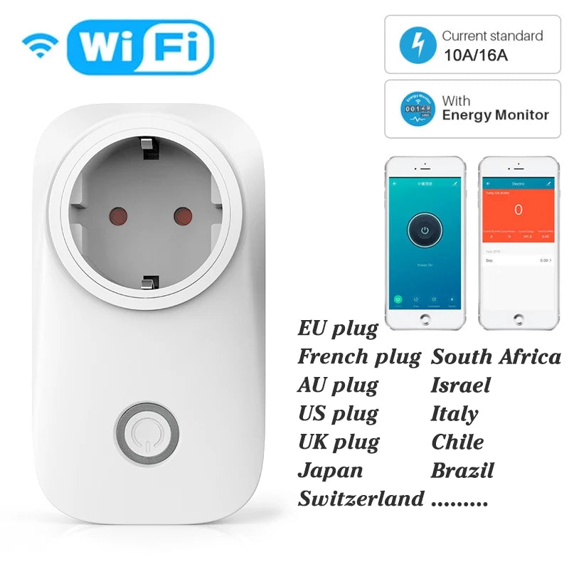 Wi-Fi Smart Plug with Energy Monitoring - Plug Options