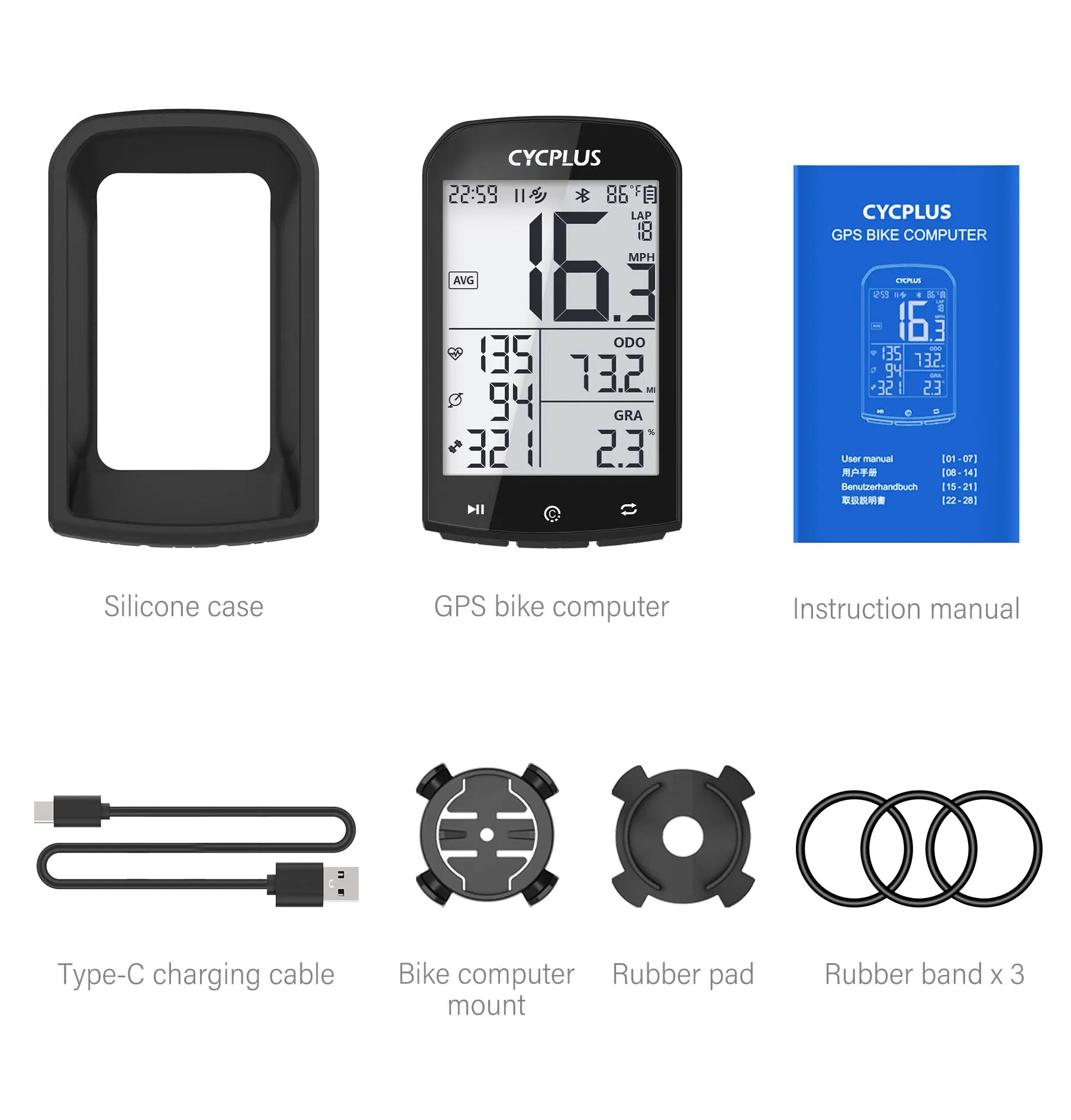 CYCPLUS M1 GPS Bicycle Computer Cycling Speedometer Bluetooth 5.0 ANT+ Ciclismo Speed Meter for Garmin Zwift Bike Accessories 