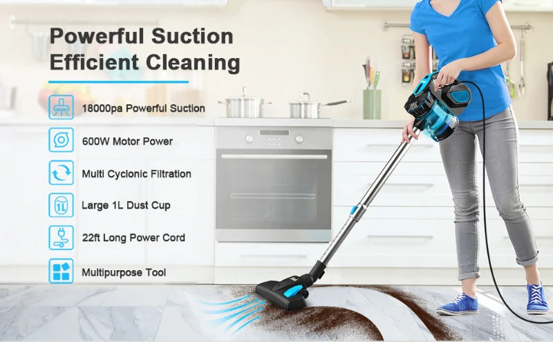 INSE I5 Corded Vacuum Cleaner with Powerful Suction