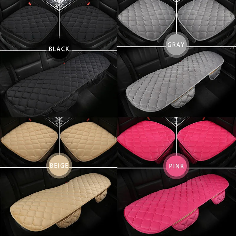 SEAMETAL Car Seat Cover Gray Ultra-Soft Plush Vehicle Seat Cushion Breathable Skin-Friendly Auto Chair Protector Pad Universal
