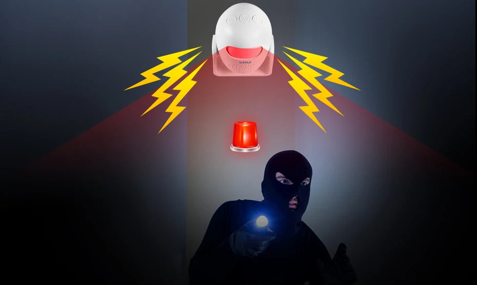 KERUI Wireless PIR Motion Sensor Alarm Welcome Chime Alarm Mode and Welcome Mode Infrared Motion Detector 11 Countries Language