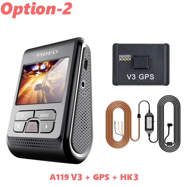 VIOFO A119 V3 2K Quad HD Dash Cam with Night Vision & Parking Mode