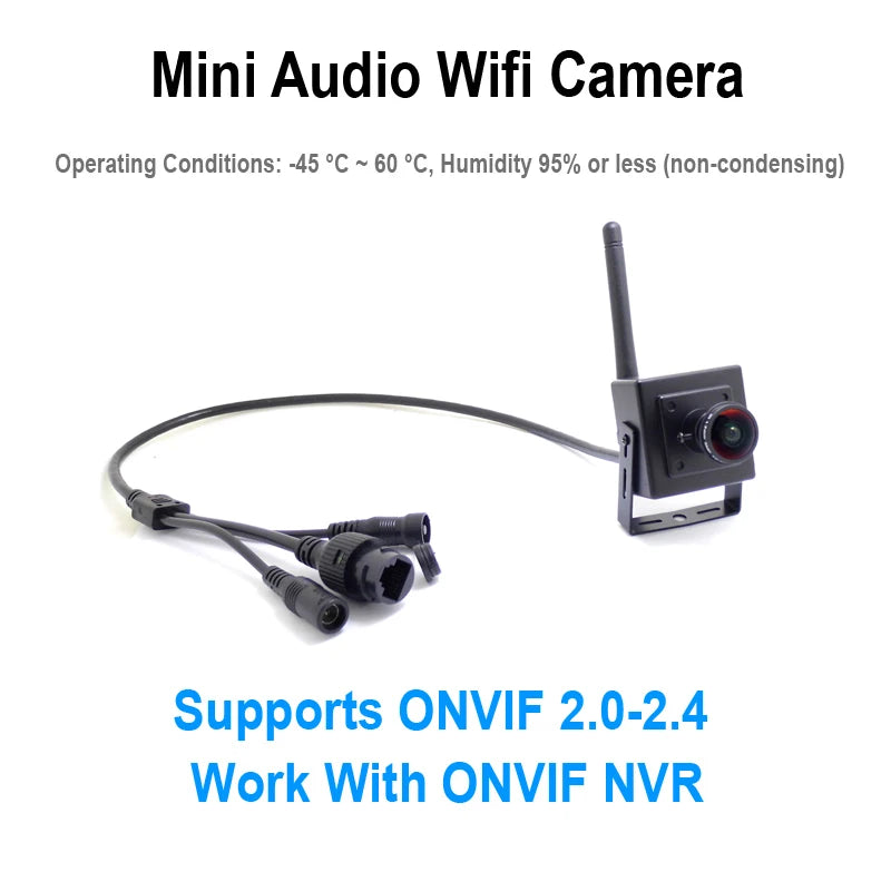 Mini WiFi Security Camera 1080P with 180° Panoramic View & Audio