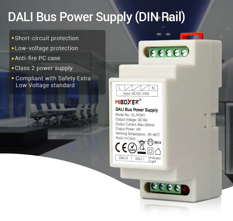 DALI Lighting Controls - Panel and Power Options