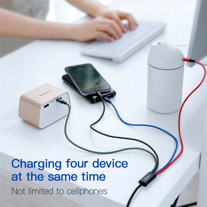 4-in-1 Multi-Connector Charging Cable 1.2m