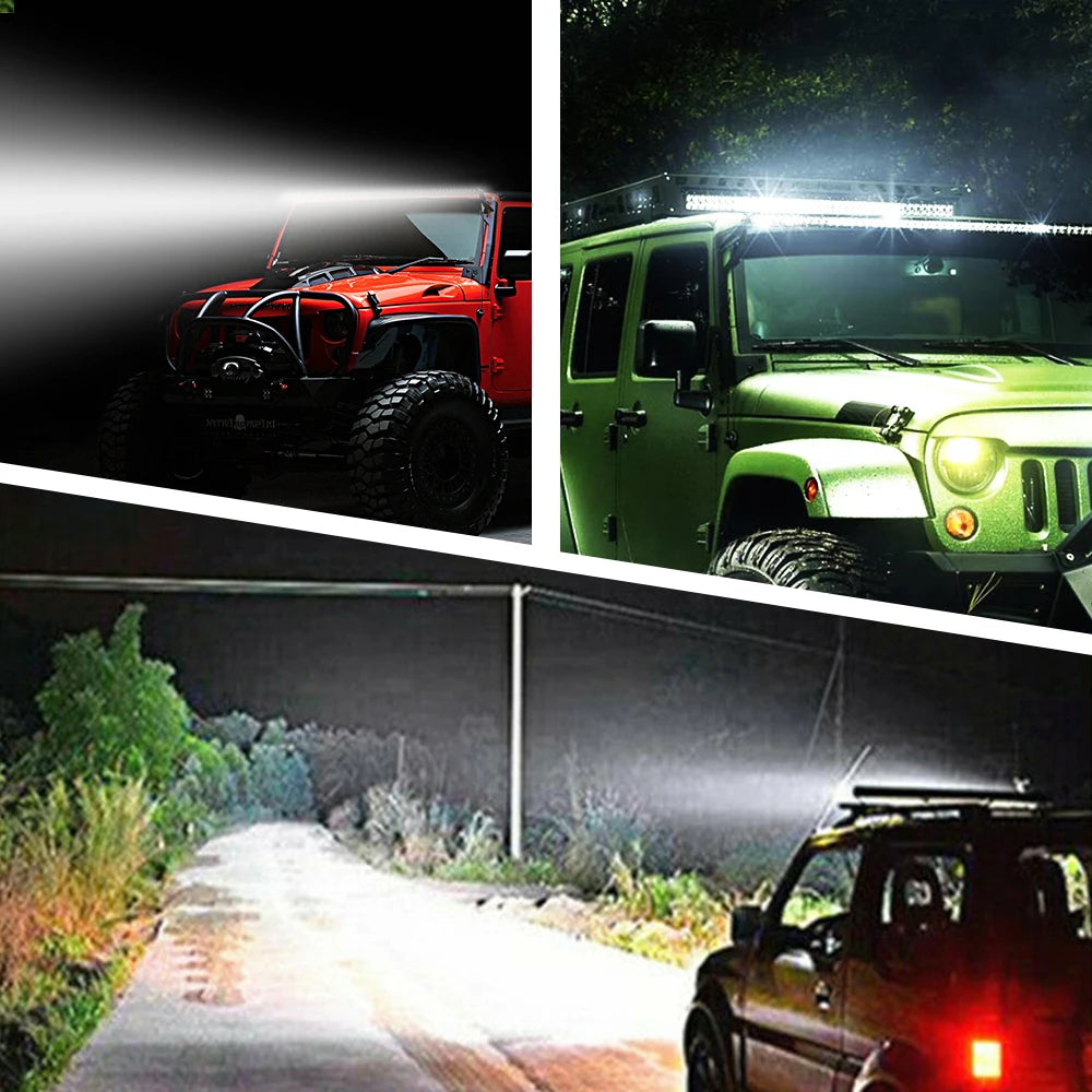 Barra de Luz LED de Trabalho CO LIGHT 10D 10 20 30 polegadas 52W 104W 156W Combo Barra de Luz LED 4x4 Offroad para Trator Barco 4WD 4x4 Camionetas ATV