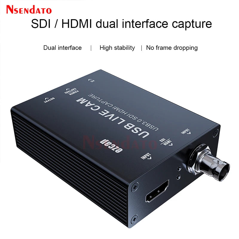 EZCAP 327 4K 30fps HDMI USB3.0 SDI Kort Video Fångst Enhet för Live Streaming Broadcast Card Grabbare för OBS Kamera TV-box PC