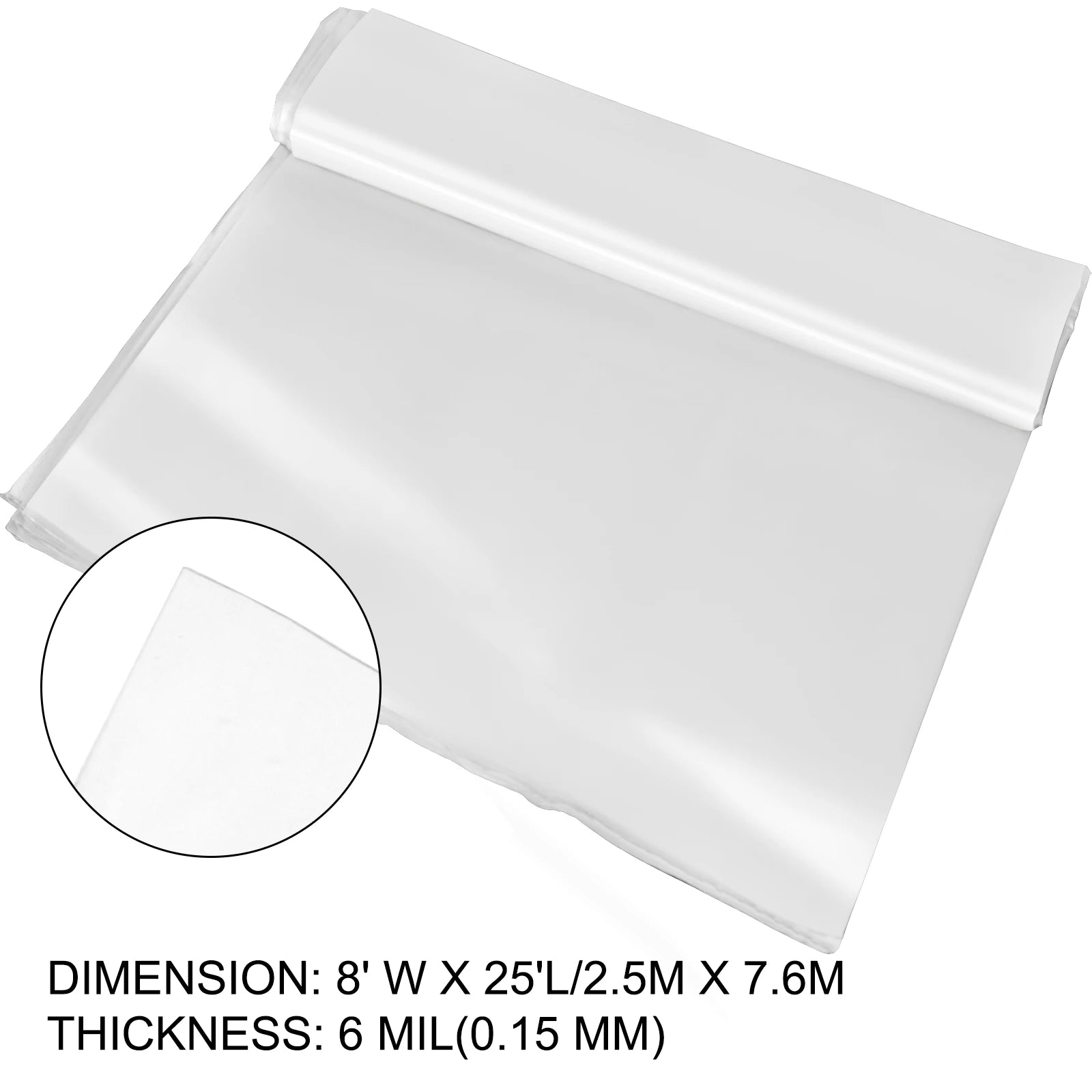 UV Resistant Polyethylene Greenhouse Film Cover 16 x 28 ft