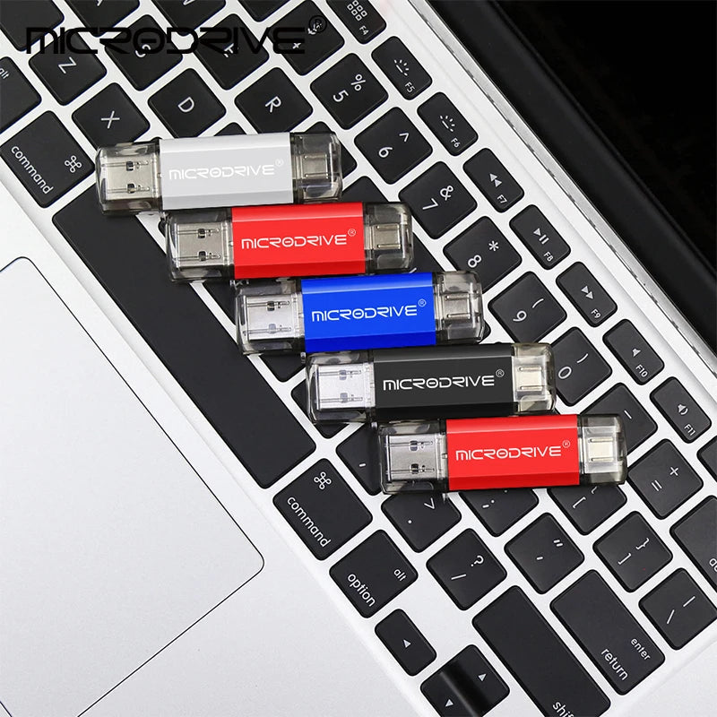 Type C USB Flash Drive OTG 2 IN 1 USB 2.0 Micro USB Pen Drive 128GB 64GB 32GB 16GB 8GB 4GB Pendrive Flash Drive 