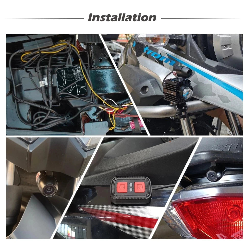 VSYS D6WL/D6RL DVR Front And Rear View Waterproof Motorcycle Driving Recorder Night Vision Black Box Motorcycle Dual Action Came 