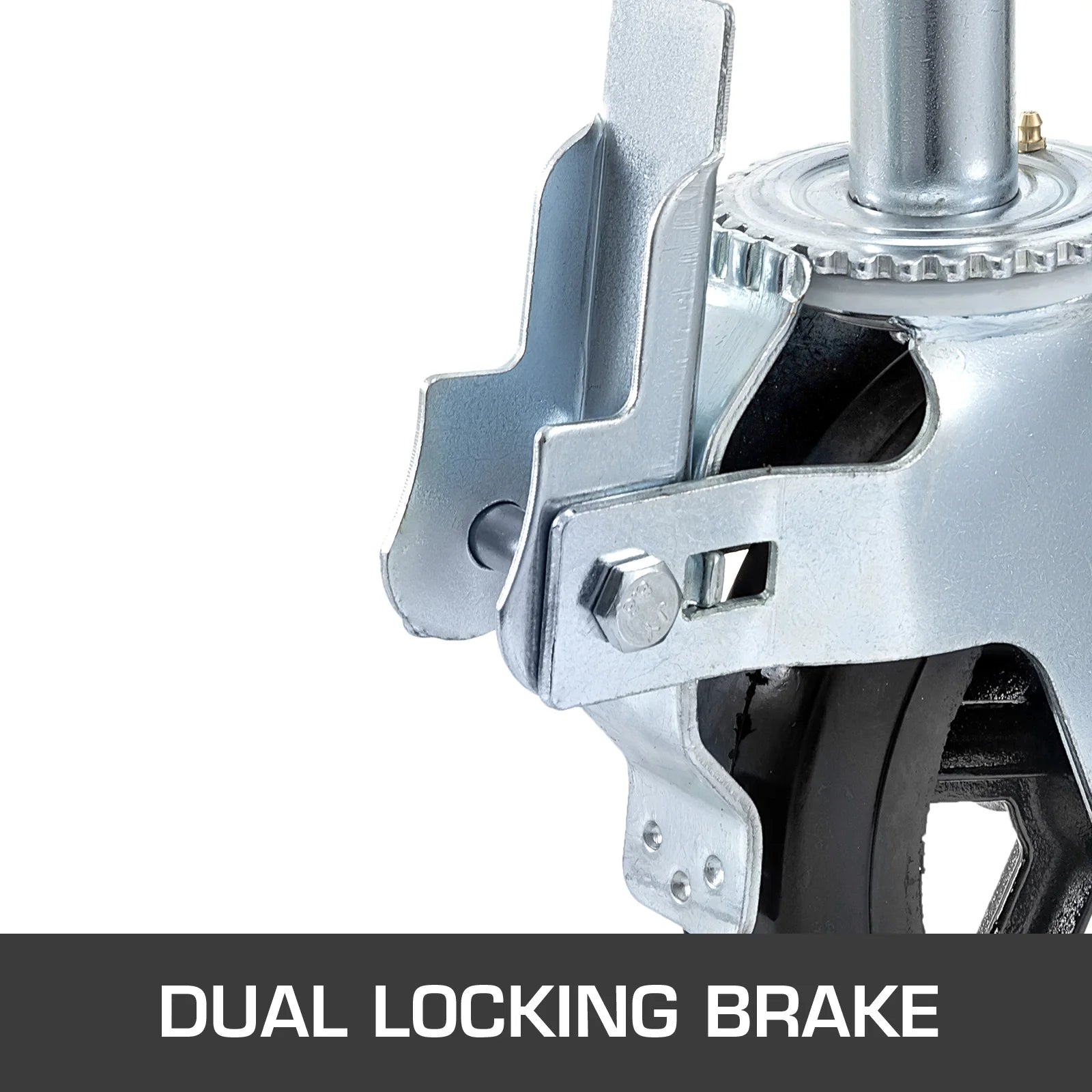 Heavy Duty 8" Scaffolding Swivel Casters Set with Dual Lock Brakes