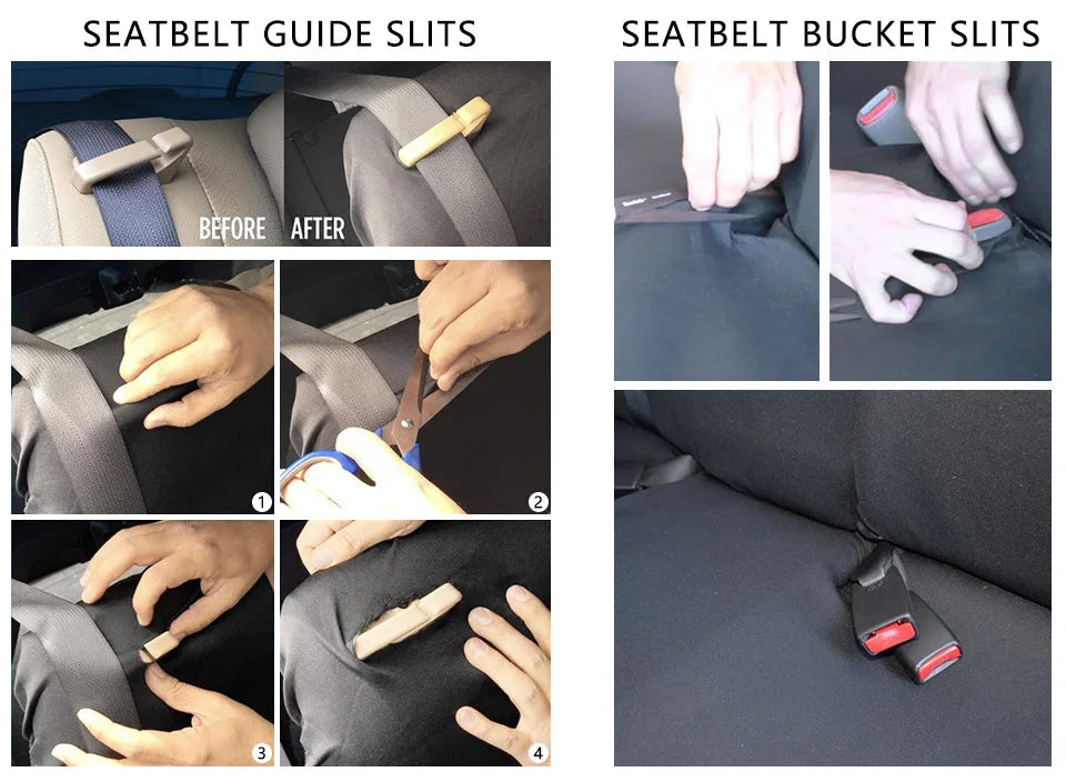 AUTOYOUTH Brand Embroidery Car Seat Covers Set Universal Fit Most Cars Covers with Tire Track Detail Styling Car Seat Protector 