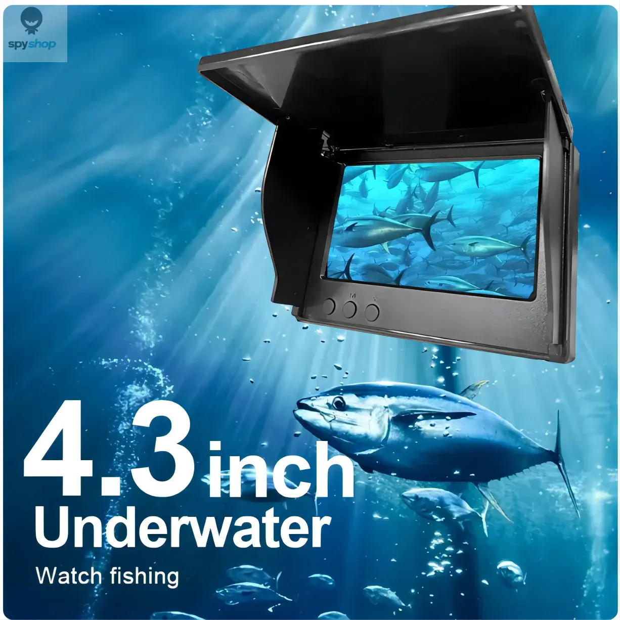 HEERAK Portable Fish Depth Finder Water Handheld 1080P 4.3 Inch LCD Fish Finder Underwater 220° Fishing Camera With Night Vision Spy-shop.com